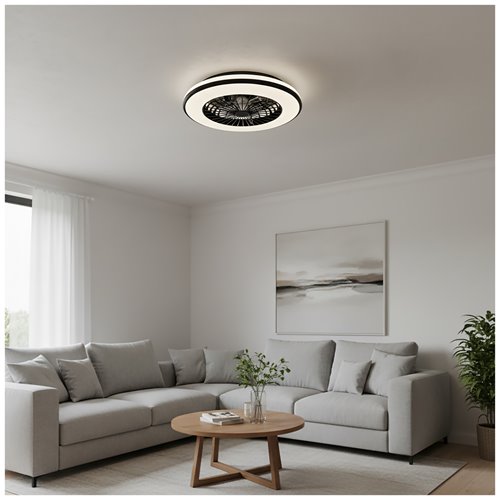 Plafon LED CCT z wentylatorem Ventelux 48W+15W czarny