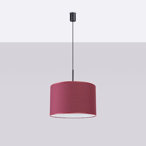 Lampa wisząca z abażurem Nevia 1xE27 burgundowa
