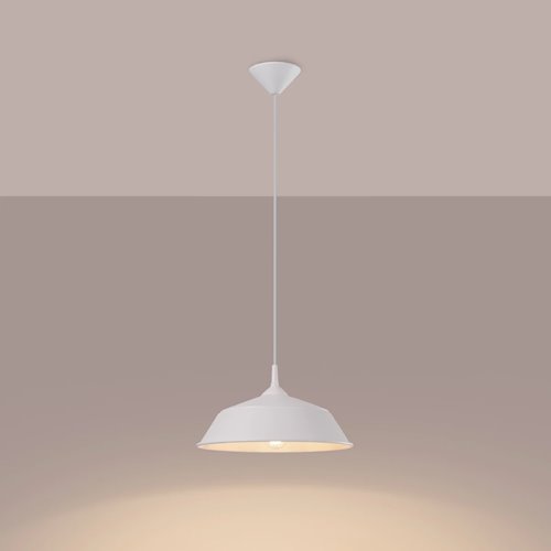 Lampa wisząca z okrągłym kloszem Frika 1xE27 biała