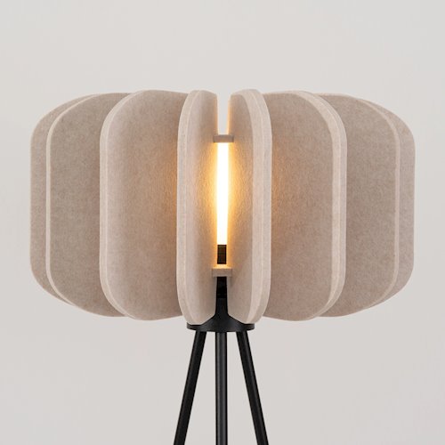 Lampa podłogowa filcowa Mula 45cm 1xE27 beżowa