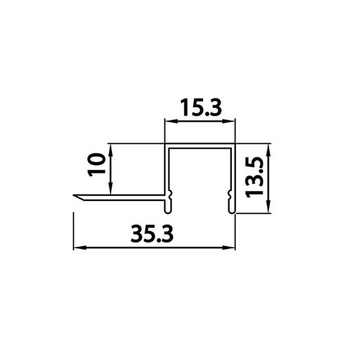 Profil LED GK Single srebrny anodowany - 2m