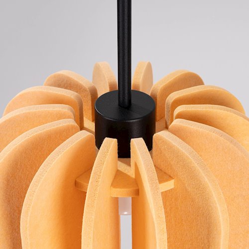 Lampa wisząca filcowa Mula 27cm 1xE27 żółta