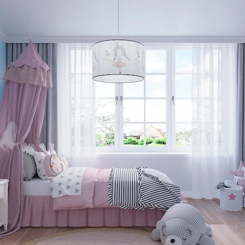 Lampa wisząca dziecięca Princess 40 1xE27 wielokolorowa