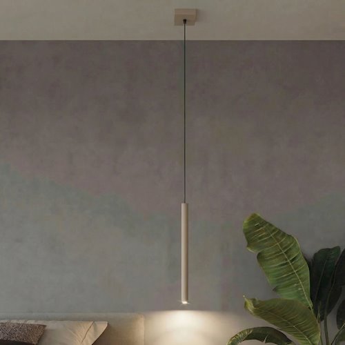 Lampa wisząca pojedyncza tuba Pastelo 1xG9 taupe