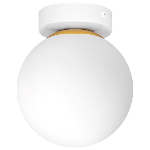 Lampa sufitowa mleczna kula Bali 15cm 1xE27 biała