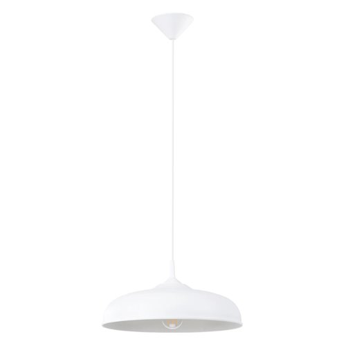 Lampa wisząca z okrągłym kloszem Gina 1xE27 biała