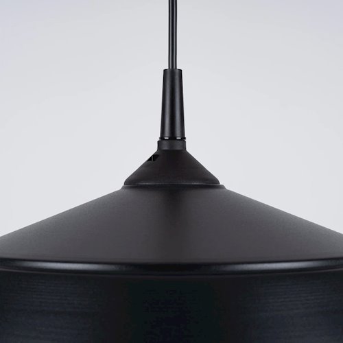 Lampa wisząca z okrągłym kloszem Frika 1xE27 czarna