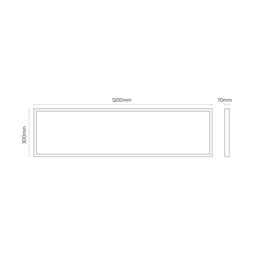 Ramka natynkowa biała 70mm do paneli LED 120x30