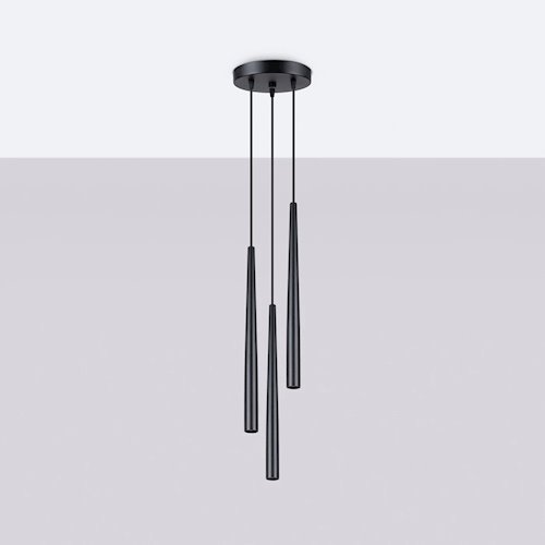 Lampa wisząca potrójna Bliss 3xG9 okrągła czarna