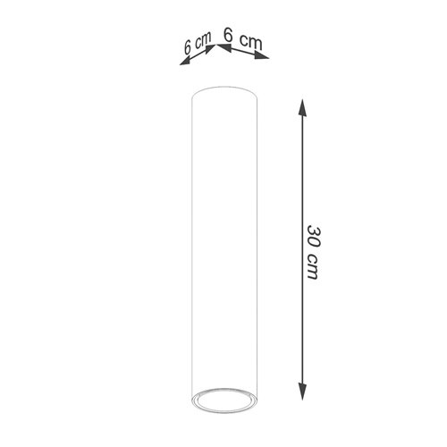 Tuba sufitowa LAGOS 30 cm LAGOS 1xGU10 złota