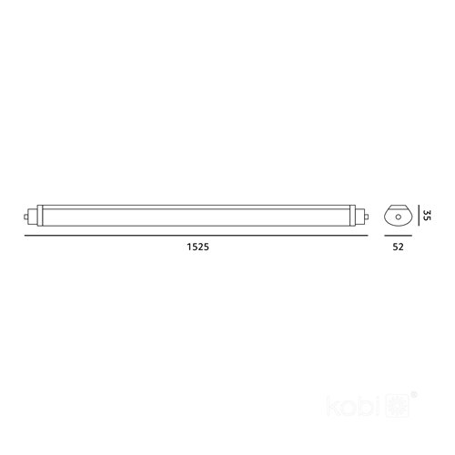 Oprawa hermetyczna LED Cortez 48W 150cm 5760lm 4000K