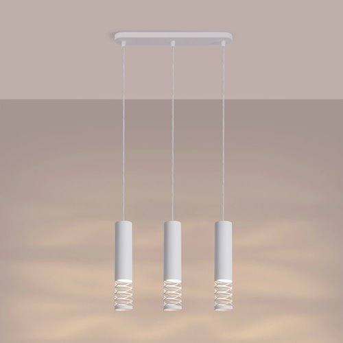 Lampa wisząca potrójna Lami 3L 3xGU10 listwa biała