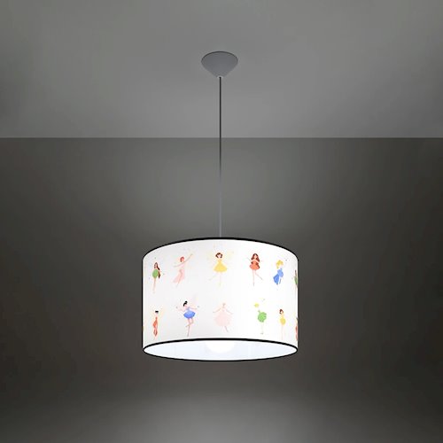 Lampa wisząca dziecięca Fairy 40 1xE27 wielokolorowa