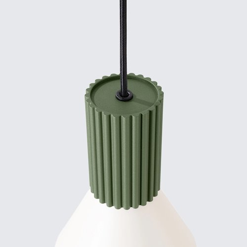 Lampa wisząca loftowa Estria 1xE14 beżowa/zielona oliwka