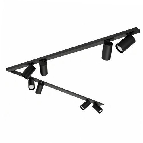 Lampa natynkowa narożna 116x116cm SpotLine 8xGU10 czarna