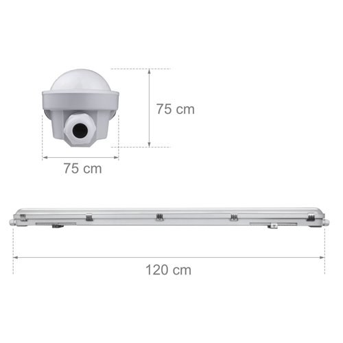 Lampa hermetyczna LED Genesis Duo 37W 5370lm 120cm