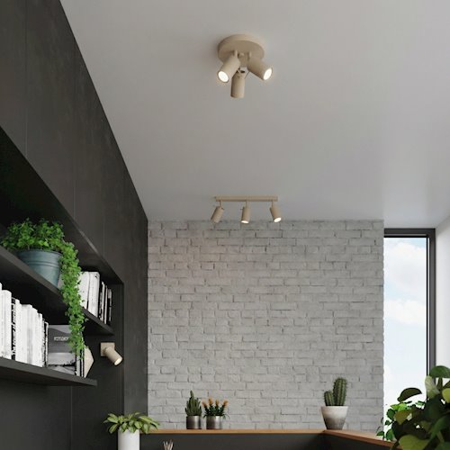 Kinkiet okrągły z reflektorami Ring 3xGU10 taupe