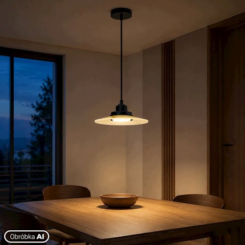 Lampa wisząca CIRVO GX53 okrągła czarna-akryl