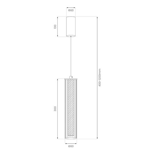 Lampa wisząca LED akrylowa tuba 10W 3CCT 30cm złota