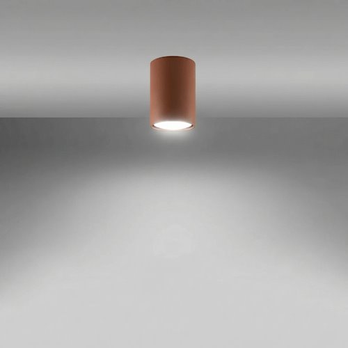 Tuba sufitowa Lagos 10 cm 1xGU10 ochra czerwona