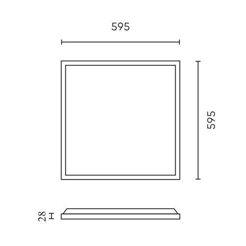 Panel LED 60x60 Prime UGR19 28W-40W 3CCT 4800lm