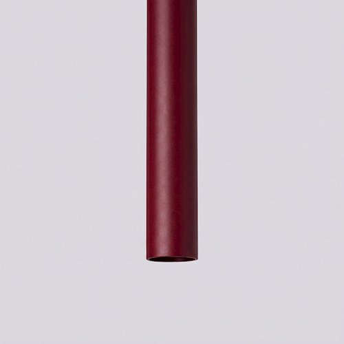 Lampa wisząca podwójna tuba Pastelo 2xG9 okrągła burgundowa
