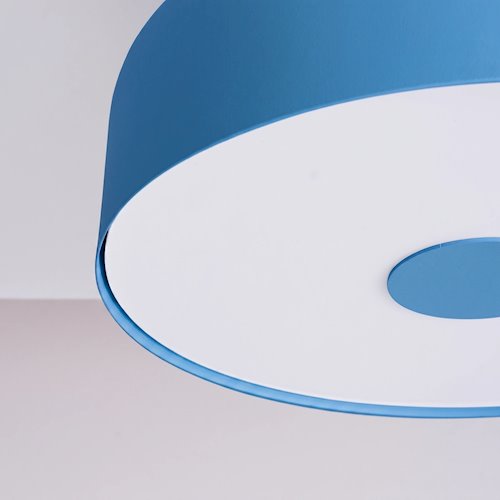 Lampa sufitowa okrągła Omiq 4xE27 błękitna