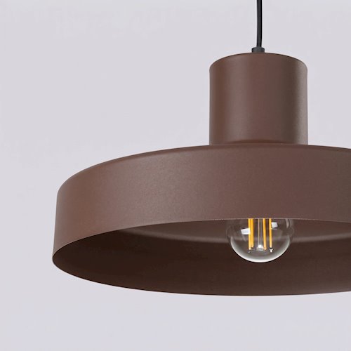 Lampa wisząca klasyczna Bilo 1xE27 brązowa