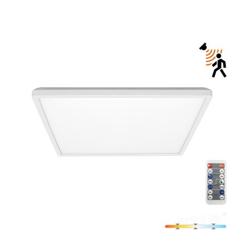 Plafon LED IP54 kwadratowy Slim 24W CCT z czujnikiem