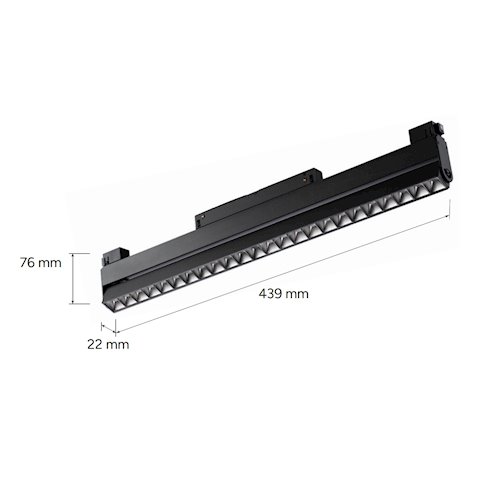 Reflektor magnetyczny Grille Genesis czarny 24W 44cm 3CCT