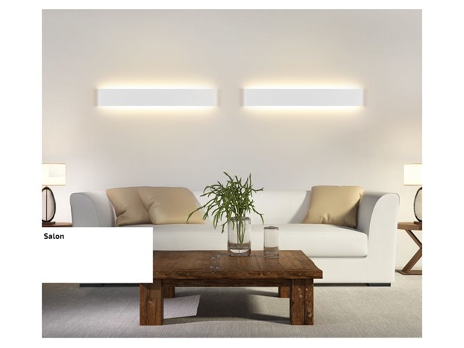 Kinkiet liniowy LED Moris 20W 61cm Biały - barwa neutralna