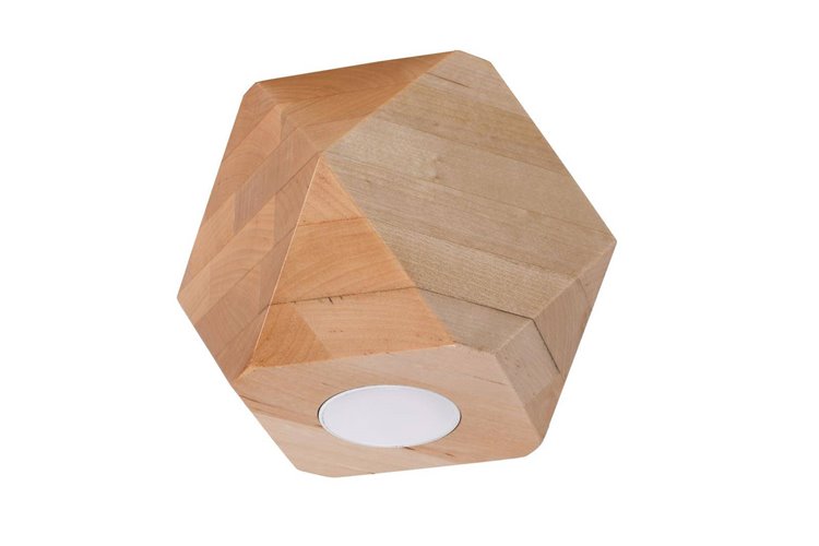 Lampa geometryczna WOODY 1xGU10 drewno