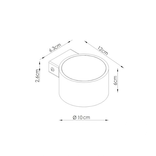 Kinkiet ścienny cylindryczny Modo 1xGx53 błękitny