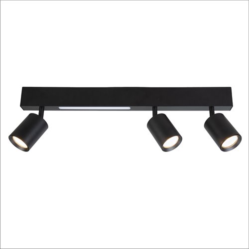 Kinkiet liniowy LED 5W + trzy reflektory GU10 - czarny