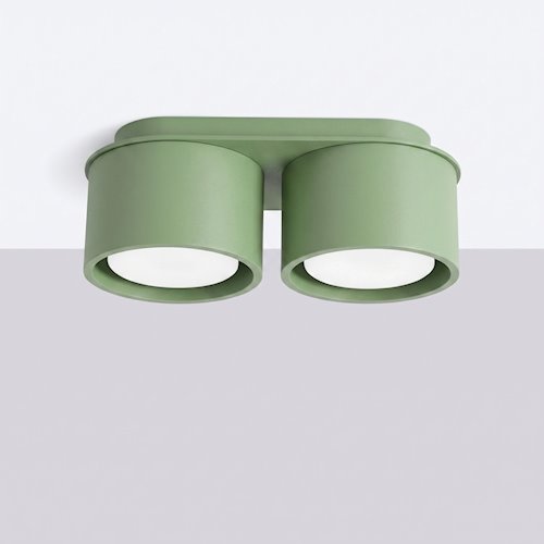 Lampa sufitowa podwójna tuba Modo 2xGx53 szałwiowa