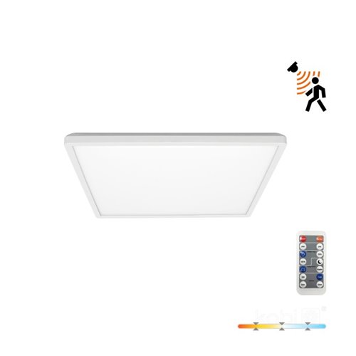 Plafon LED IP54 kwadratowy Slim 12W CCT z czujnikiem