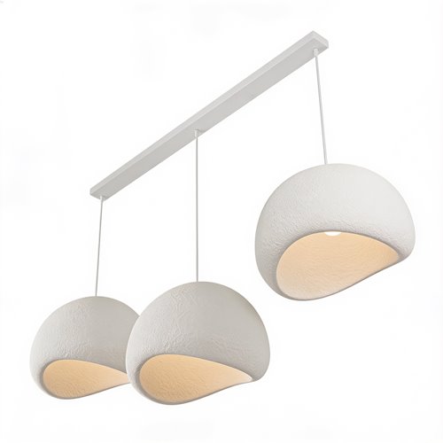 Lampa wisząca Ostia 3xE27 belka 75cm imitacja kamienia