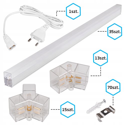 Lampa LED Hexagon 8S CRI90 252x238cm 280W 6500K