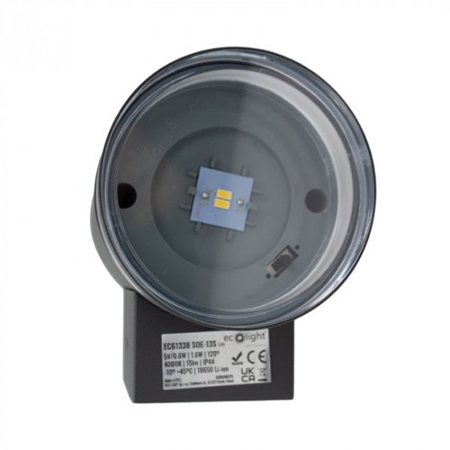 Lampa elewacyjna Tuba solarna z czujnikiem zmierzchu szara