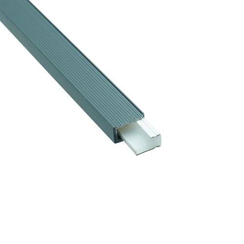 Profil LED wpuszczany wąski Tiny 7mm szary z kloszem 3m
