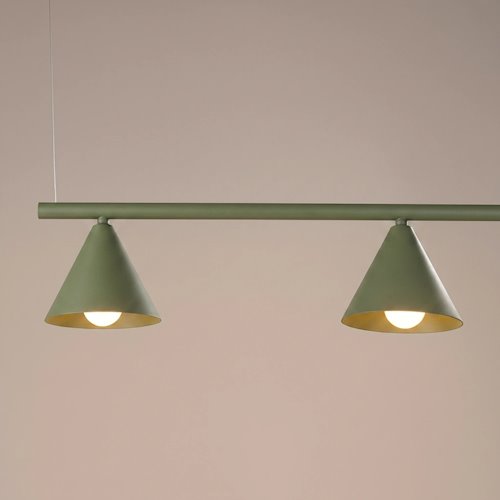 Lampa wisząca Nox 4-punktowa 4xE14 zielona oliwkowa