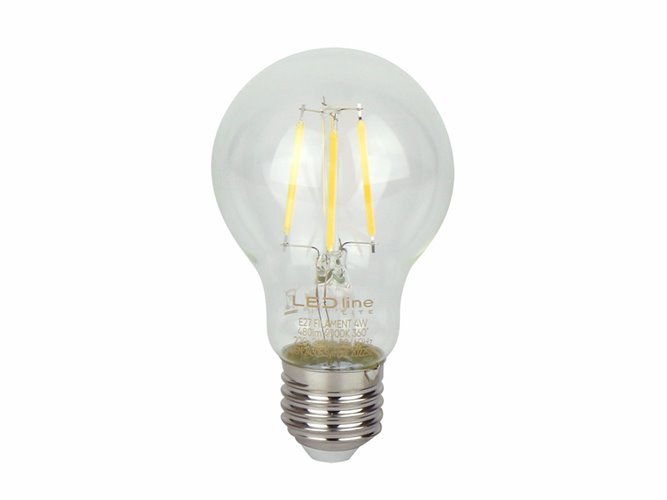 Żarówka LED E27 kulka A60 Filament Lite 4W 480lm Ciepła