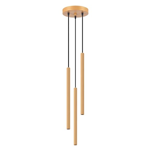 Lampa wisząca potrójna Arche okrągła 3xG9 złota