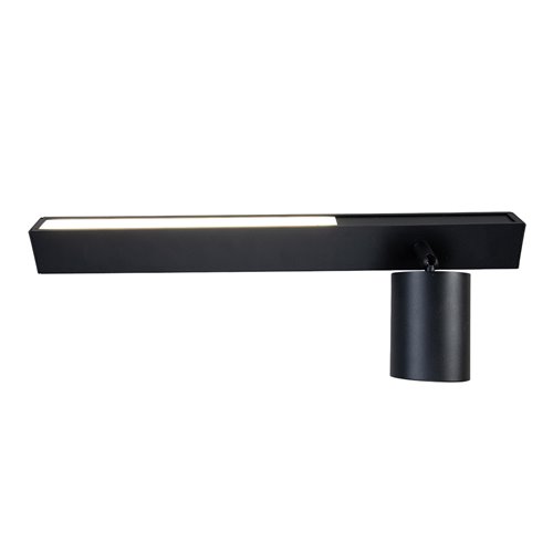 Kinkiet liniowy LED UP 5W z reflektorem GU10 Front prawy czarny