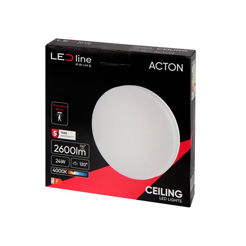 Plafon LED z czujnikiem IP54 okrągły Action 24W 4000K