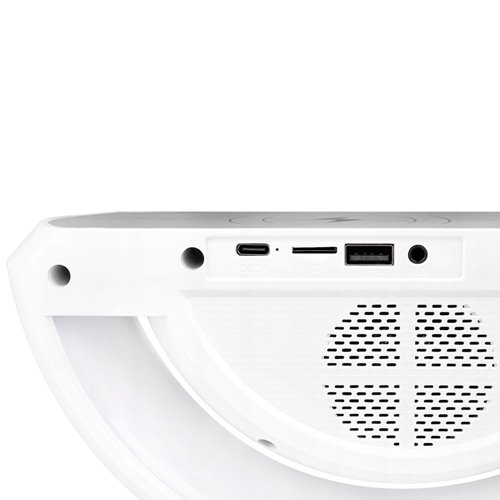 Lampka biurkowa LED-G 5W 235mm RGB z zegarem i głośnikiem