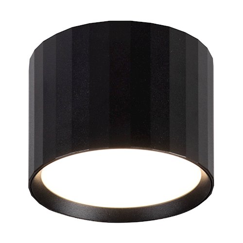 Tuba sufitowa GX53 ryflowana Axen 82x60mm czarna