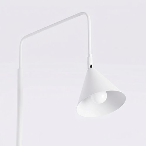 Lampa podłogowa ze stożkowym kloszem Nox 1xE14 biała