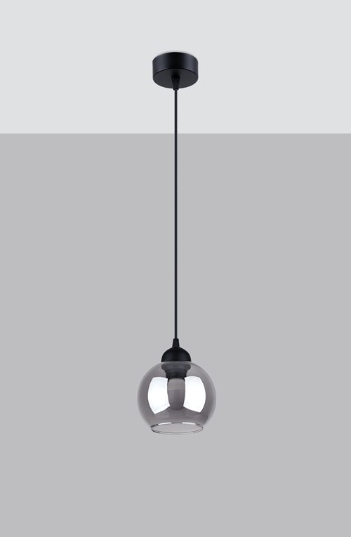Lampa wisząca ALINO 1xE27 ciemne szkło