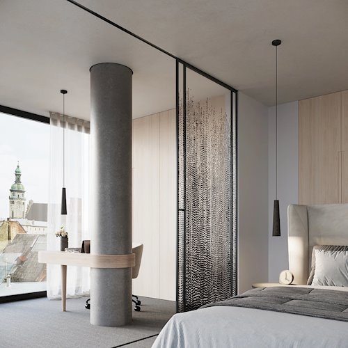 Lampa wisząca betonowa Electra 1xGU10 czarna